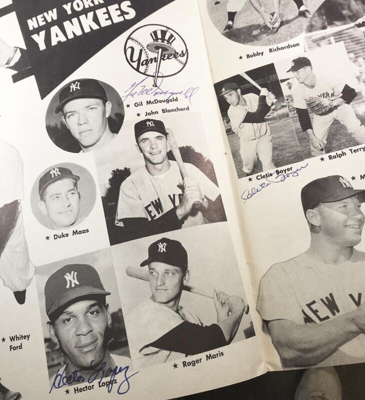 1960 Baseball Album Magazine with 41 Signatures Mathews, Ashburn, etc. JSA LOA