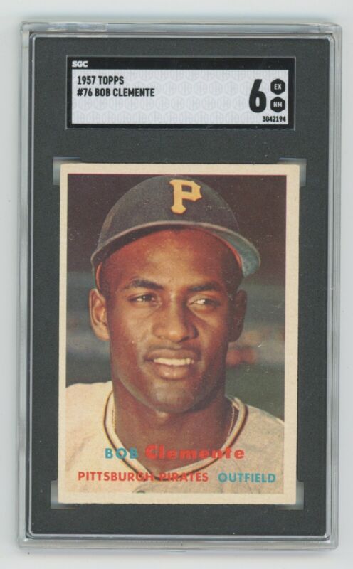 1957 Topps #76 Bob Roberto Clemente SGC 6 EX-NM