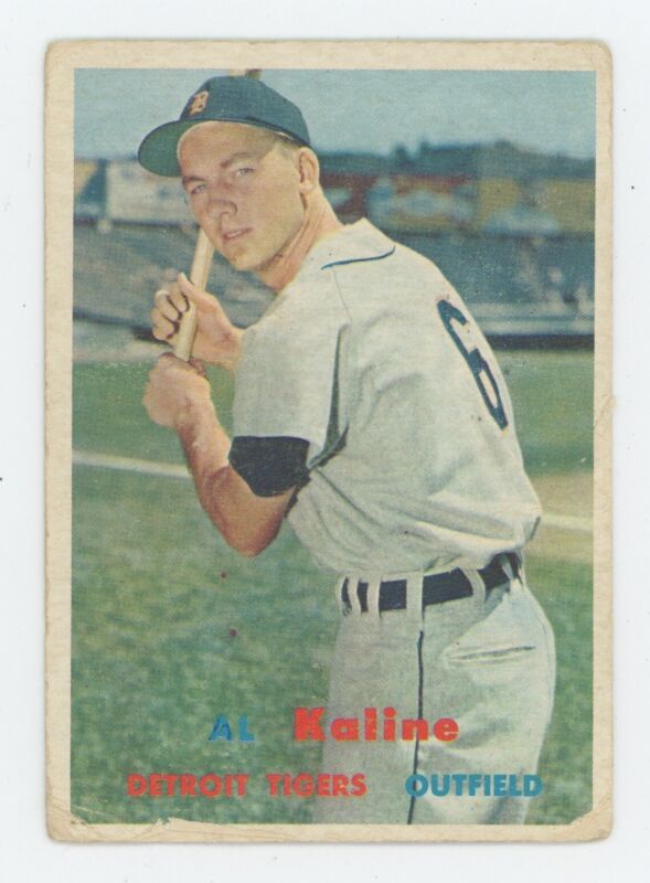 Al Kaline 1957 Topps Card #125 - Low Grade - Poor Back