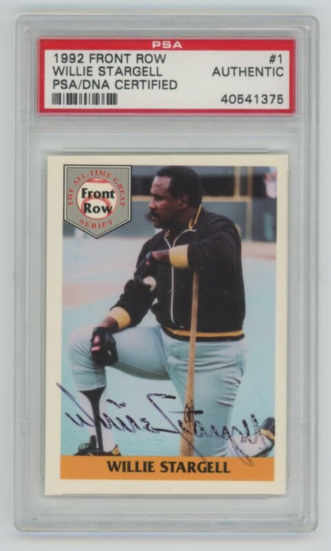 Willie Stargell Signed 1992 Front Row Auto Card #1 PSA/DNA Slabbed