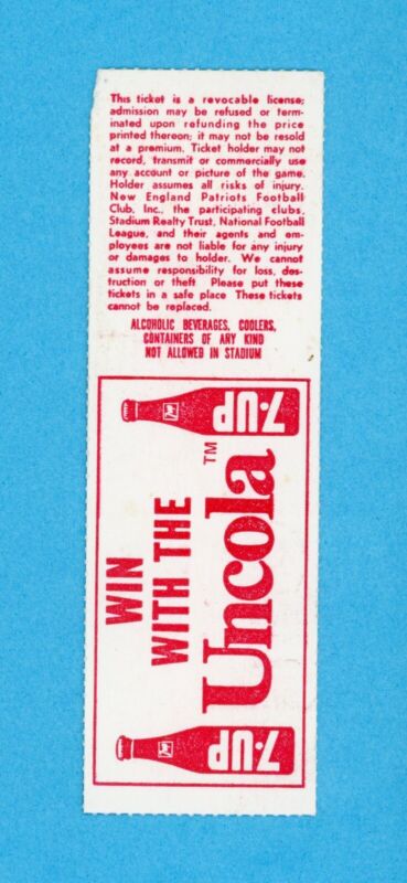 10/19/75 Baltimore Colts at New England Patriots Full Ticket