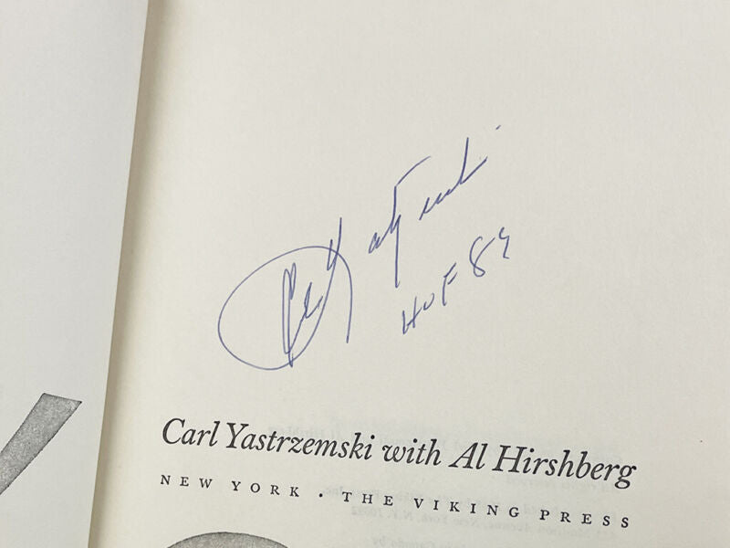 Carl Yastrzemski Signed Book “Yaz” Auto w B&E Hologram