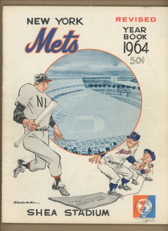 1964 New York Mets Revised (in orange) Official Baseball Yearbook - EX