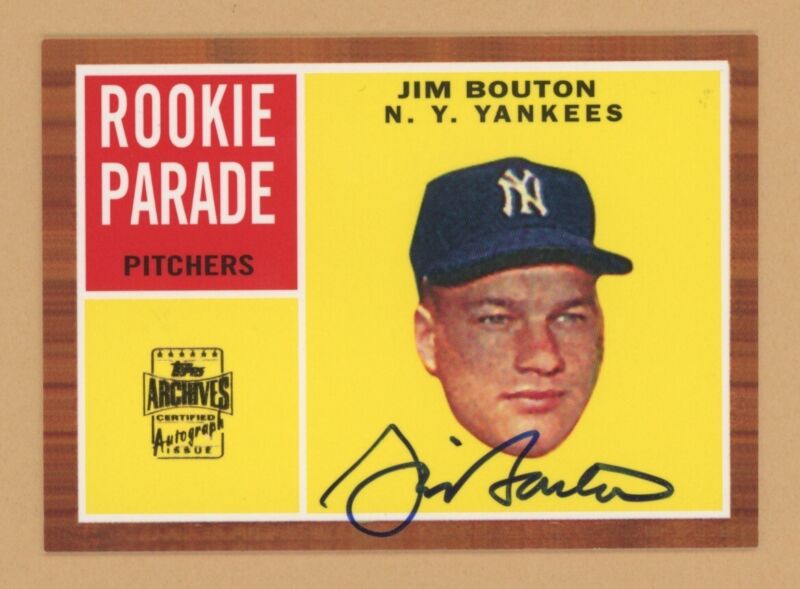 Jim Bouton 2001 Topps Archives Certified Autographed Card #592