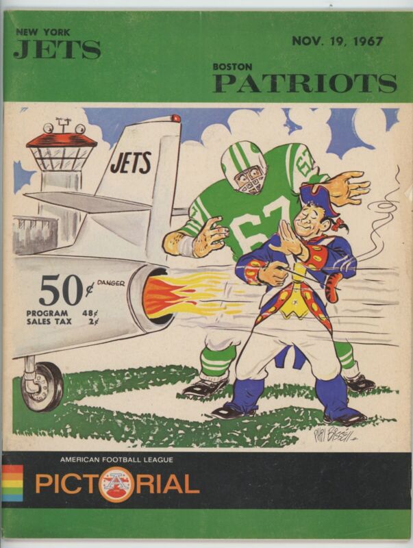 Nov 19, 1967 AFL New York Jets at Boston Patriots Program