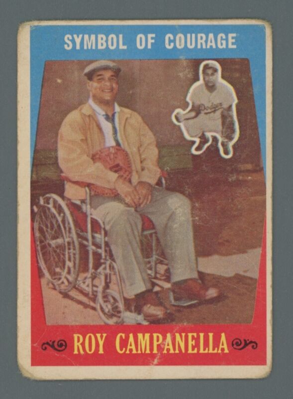 1959 Topps Card #550 Roy Campanella Symbol of Courage - Low Grade - Hi #