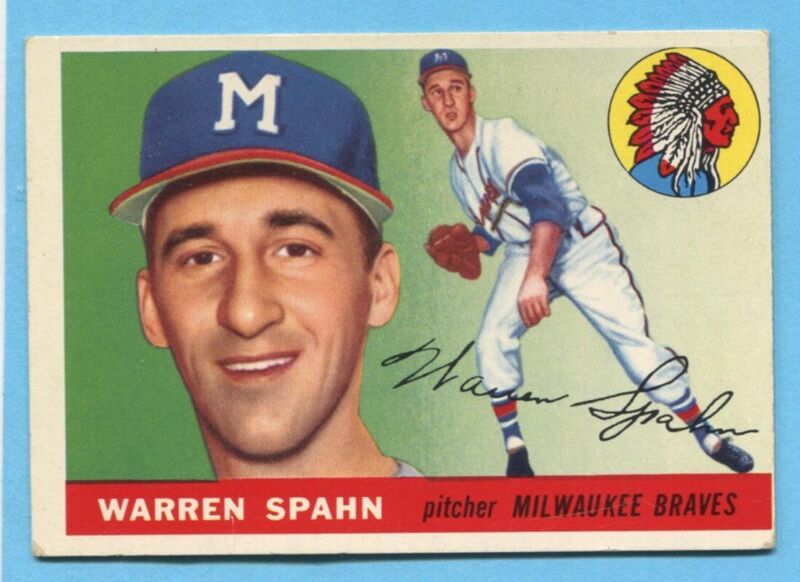 1955 Topps #31 Warren Spahn VG/EX o/c