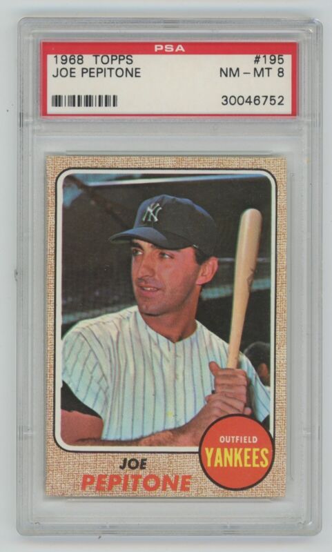 1968 Topps Joe Pepitone #195 • PSA 8 NM-MT