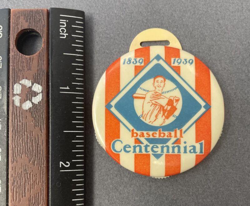 1939 Souvenir Baseball Centennial Umpire Scorer Pin Clicker