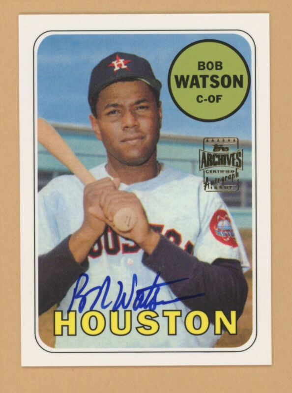 Bob Watson 2001 Topps Archives Certified Autographed Card #562