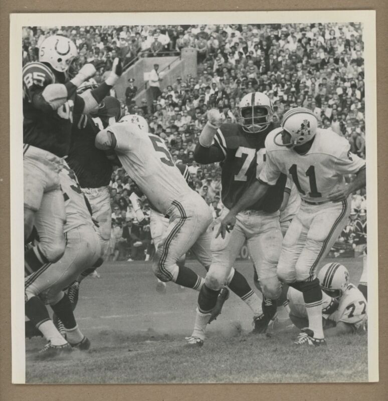 Bubba Smith Roy Hilton Baltimore Colts Joe Kapp Pats Original 8”x8” Press Photo