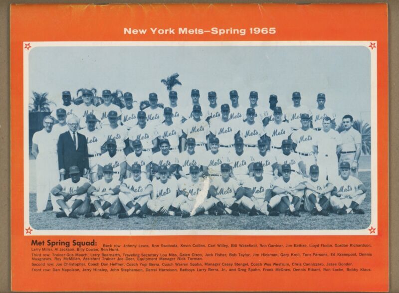 1965 New York Mets Revised Yearbook EX intact - pen mark on cover