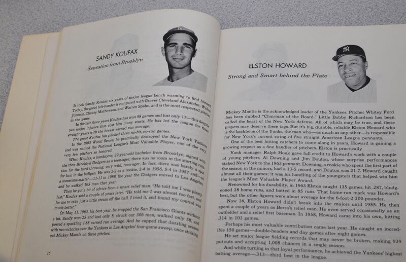 1965 Big-Time Baseball Book 192 Pages of Stars and Stories with Photos