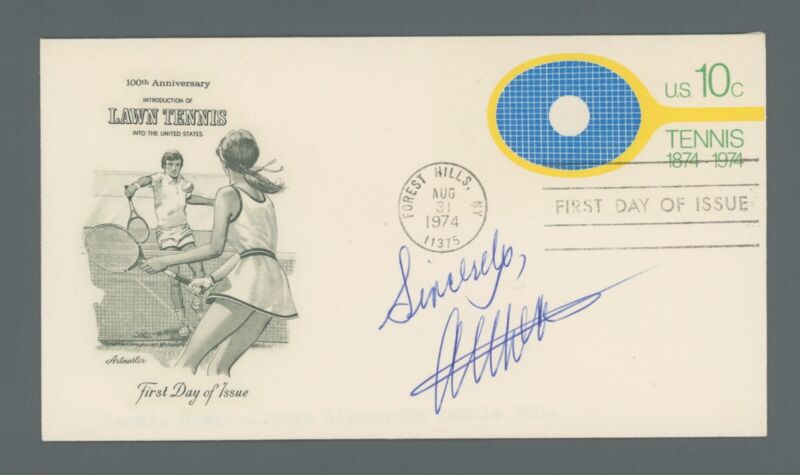 Althea Gibson Tennis HOF 8/31/74 FDC Envelope Auto with B&E Hologram