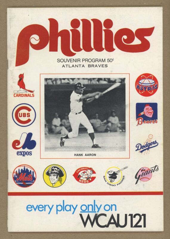 1970 Philadelphia Phillies vs. Atlanta Braves Program - scored 