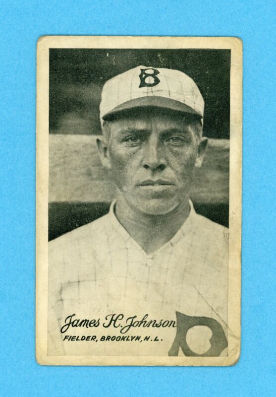 1921 W461 Exhibit Card • James H. Johnson • Brooklyn • White Border Variation