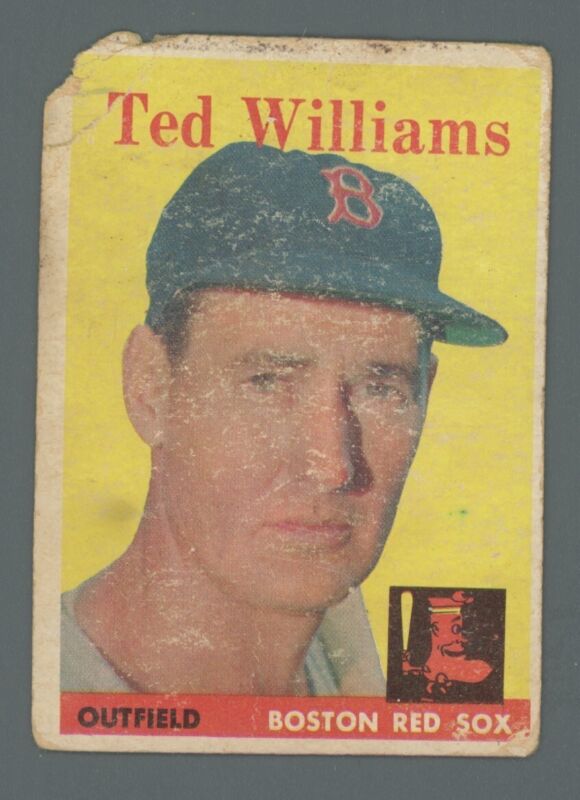 Ted Williams 1958 Topps Card #1 - Low Grade