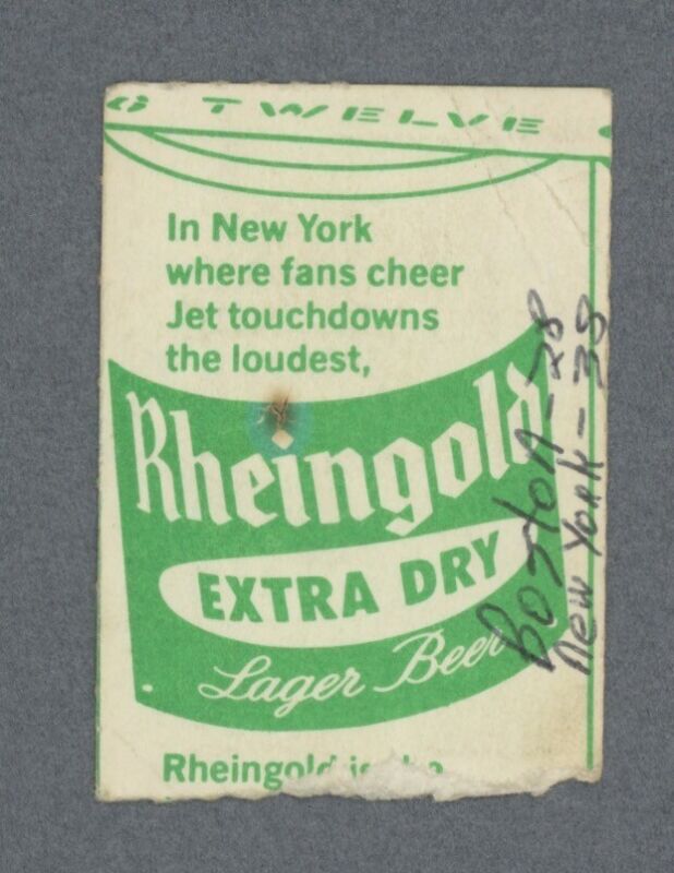 12/17/66 • Boston Patriots vs New York Jets AFL Ticket Stub