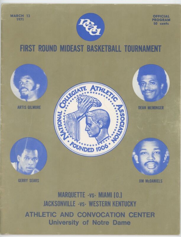 March 13, 1971 1st Round NCAA Mideast Basketball Tournament at Univ Notre Dame