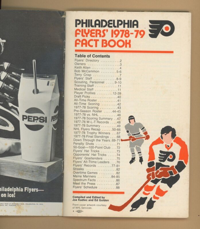  1979 Philadelphia Flyers Fact Book Hockey Media Guide