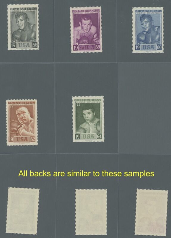 1964 CZ Slania Stamps Set of 23 World Champion Boxers NM-MT Cassius Clay, etc.