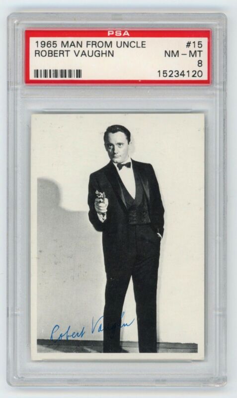 1965 Man From UNCLE Card #15 Robert Vaughn PSA 8 NM-MT