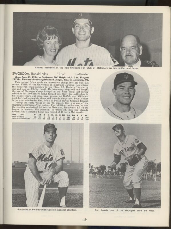 1965 Official NY Mets Yearbook - Final Revised Edition