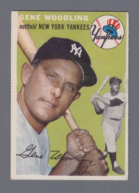 Gene Woodling 1954 Topps NY yankees Card #101 VG