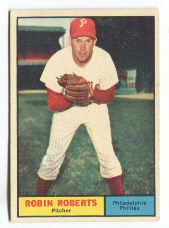 1961 Topps Card #20 Robin Roberts EX