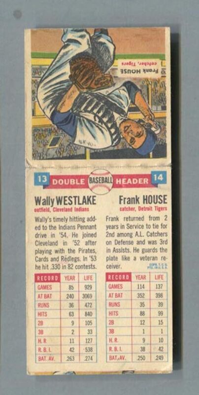 1955 Topps Doubleheader #13/14 Westlake & House EX #1