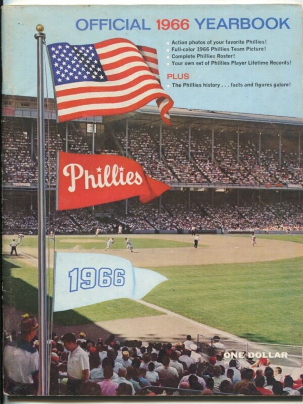 1966 Philadelphia Phillies Yearbook - Intact, Average Wear, Clean Inside