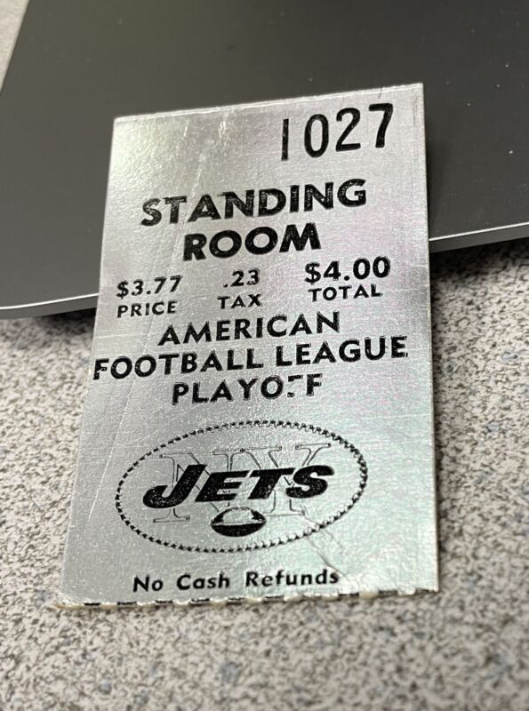 12/20/69 KC Chiefs vs NY Jets AFC Playoff Game • Chiefs Won • Ticket Stub