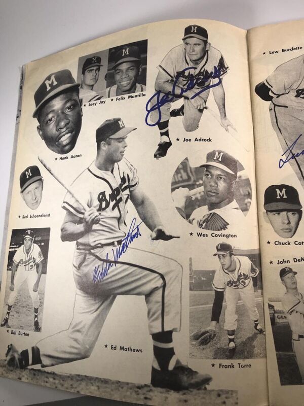 1960 Baseball Album Magazine with 41 Signatures Mathews, Ashburn, etc. JSA LOA