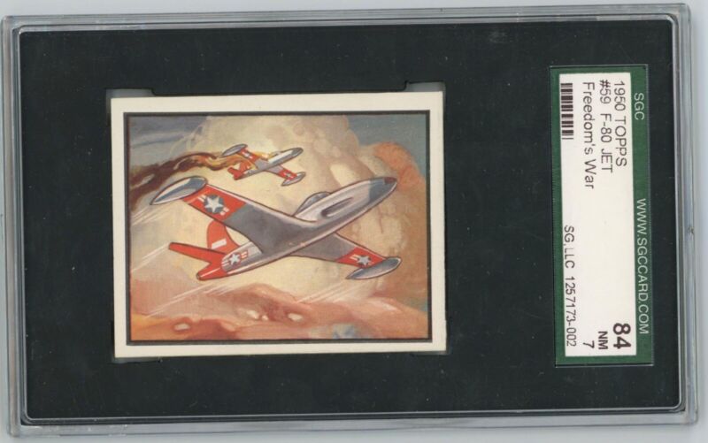 1950 Topps F-80 Jet #59 Freedom’s War SGC 84 NM 7