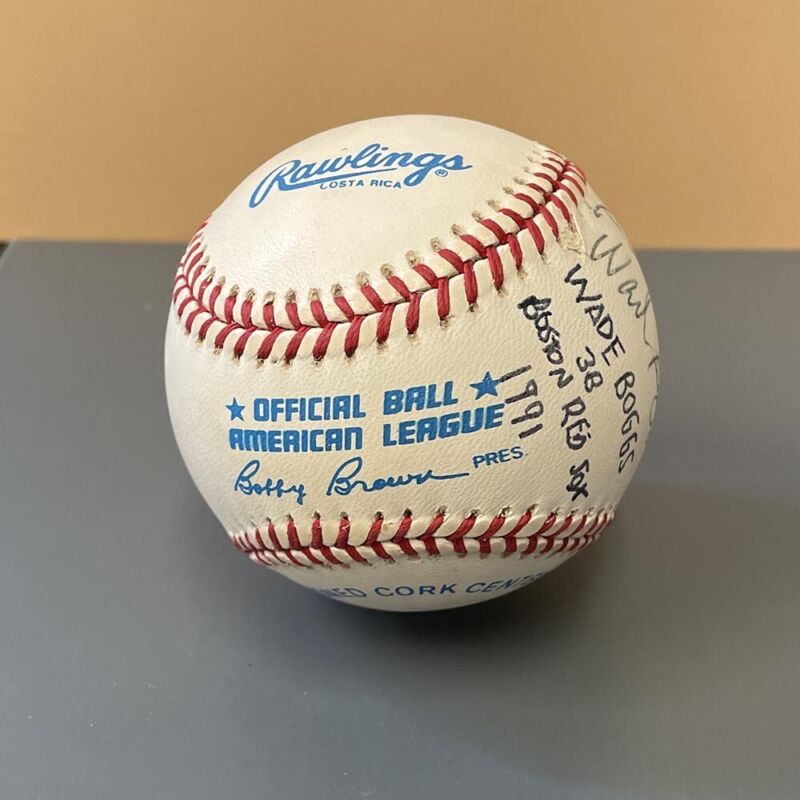 Wade Boggs Signed “To Zak, Best Wishes” OAL B Brown Baseball Auto w B&E Hologram