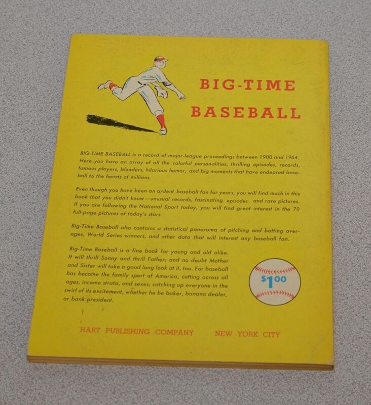 1965 Big-Time Baseball Book 192 Pages of Stars and Stories with Photos