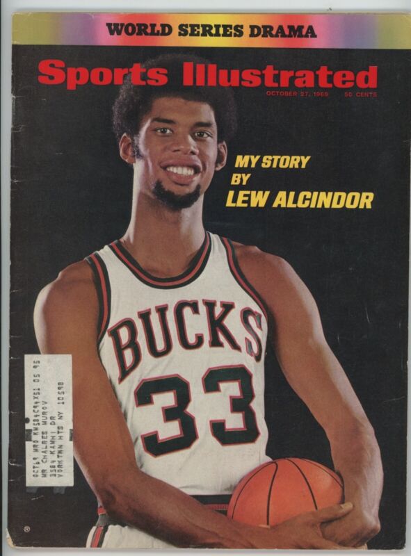 Lew Alcindor (Kareem Abdul Jabbar) Sports Illustrated Issue 10/27/69 w label