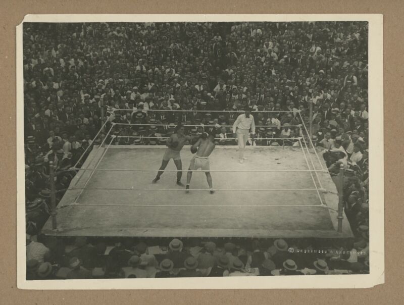 Original 1921 Press Photo Jack Dempsey vs. Carpentier - Underwood - The Ring