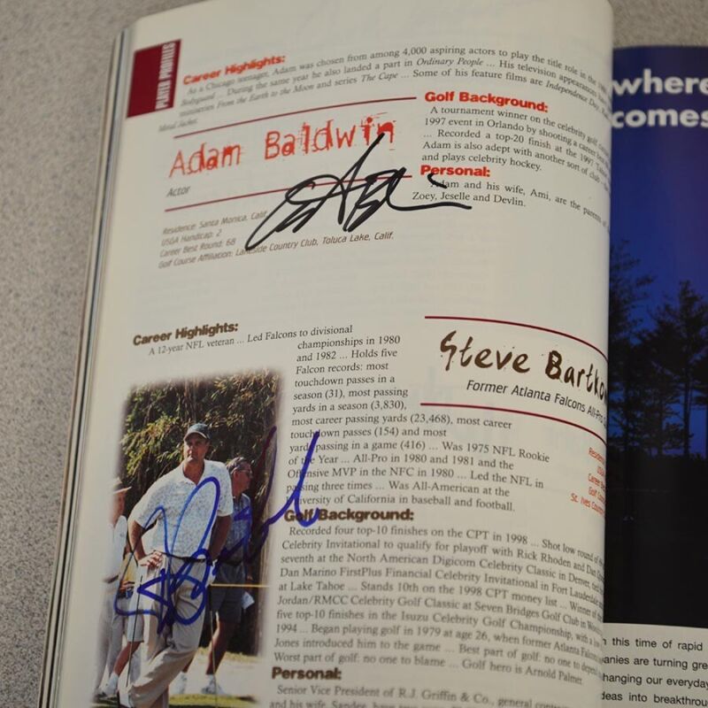 Signed 1999 Celebrity Golfer Program with 45 Autographs