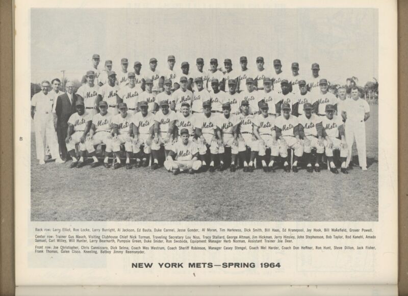 1964 New York Mets Revised (in orange) Official Baseball Yearbook - EX