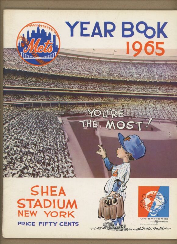 1965 New York Mets Revised Yearbook EX intact - pen mark on cover