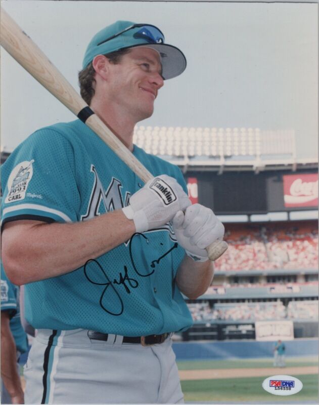 SIGNED 8x10 PHOTO SALE - Jeff Conine Florida Marlins Auto - PSA