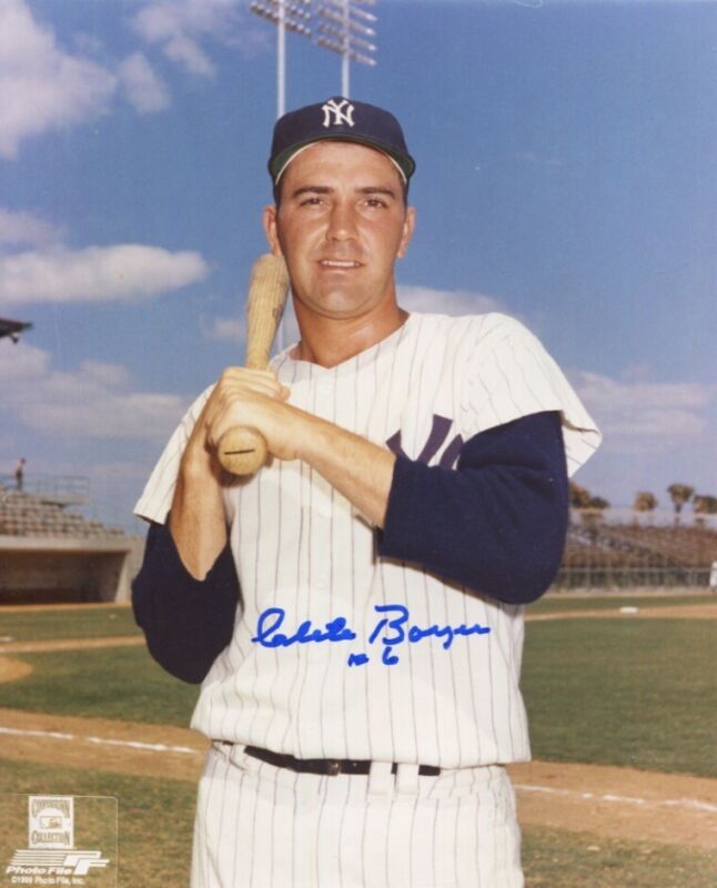 Clete Boyer #6 Yankees Signed 8X10 Auto Photo with B&E Hologram