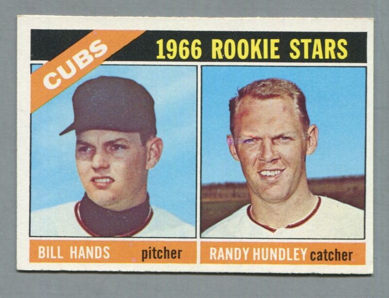 1966 Topps #392 Cubs Hands Hundley Rookie Stars Ex-Mt
