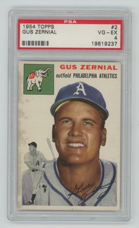 1954 Topps Gus Zernial #2 • PSA 4 VG-EX