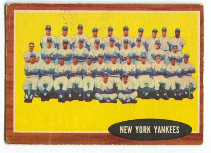 1962 Topps #251 New York Yankees Team VG/EX