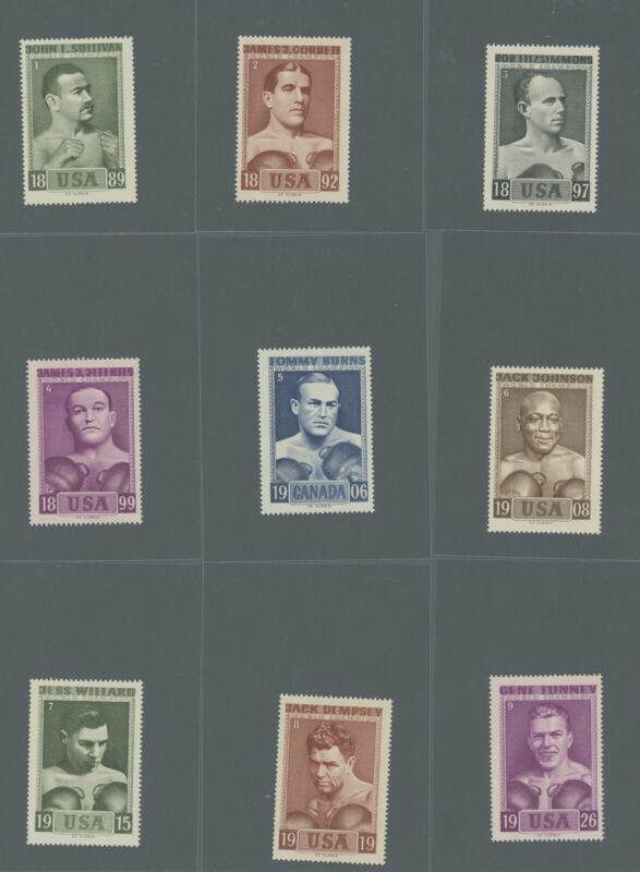 1964 CZ Slania Stamps Set of 23 World Champion Boxers NM-MT Cassius Clay, etc.