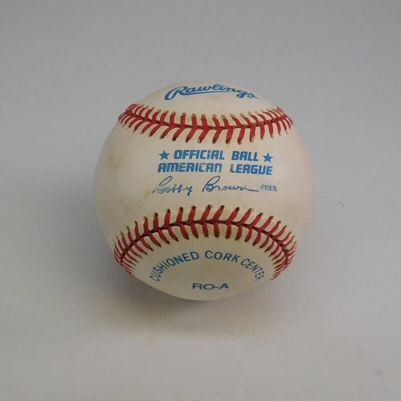 Robin Roberts HOF Signed Inscribed AL Bobby Brown Baseball with B&E Hologram