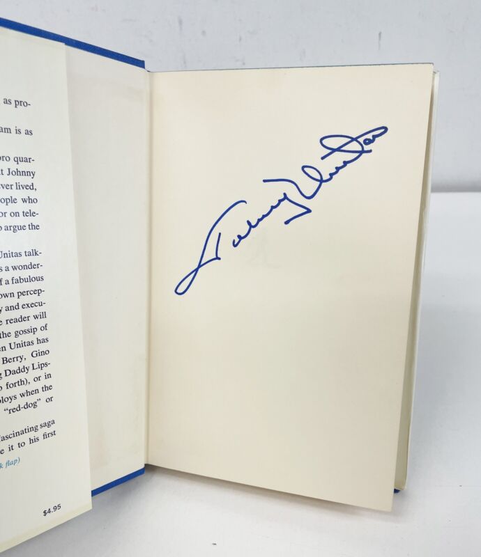 Johnny Unitas Signed Book “Pro Quarterback: My Own Story” Auto w B&E Hologram
