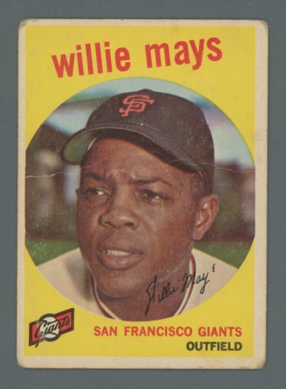 1959 Topps Card #50 Willie Mays - Low Grade